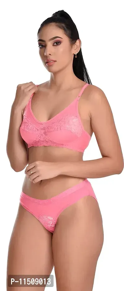 Madam Designer Bra & Panty Set for Women ll Ladies and Girls Lingerie Set Pink-thumb4