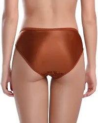 Madam Women's and Girls Lace Bikini Panty (Pack of 1) Brown-thumb2