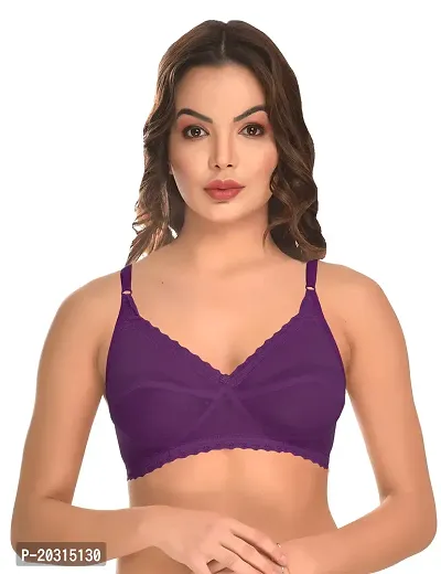 Stylish Fancy Net Solid Bras For Women Pack Of 1-thumb0