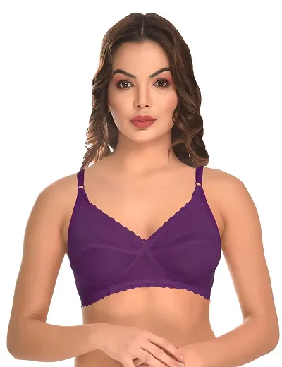 Stylish Fancy Net Solid Bras For Women Pack Of 1