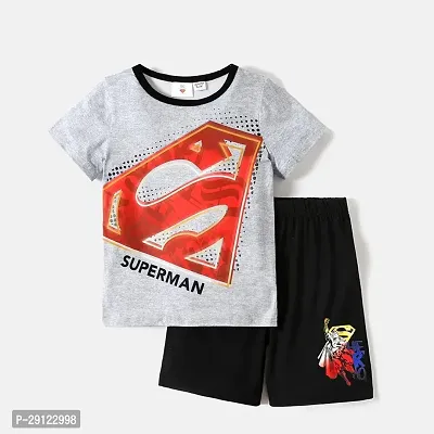 Stylish Cotton Printed T-Shirts with Shorts  Set For Boy-thumb0