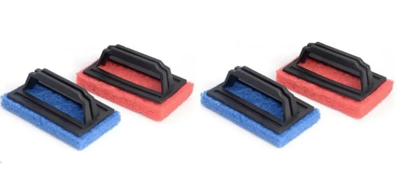 Daily Fest Tile Cleaning Multipurpose Scrubber with Brush Handle (Set of 4)
