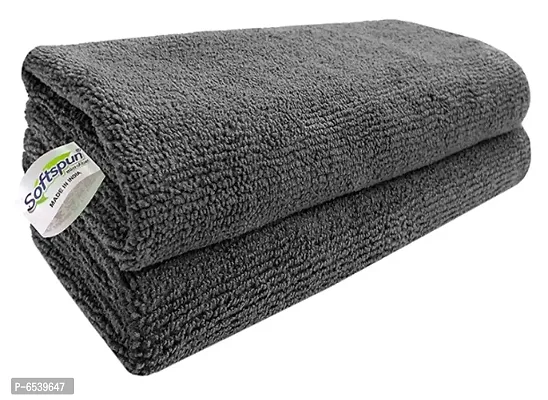 Daily Fest Microfiber Cloth - 2 Pieces - 340 GSM Grey! Thick Lint and Streak-Free Multipurpose Cloth - Automotive Microfiber Towels for Car Cleaning Polishing Washing and Detailing