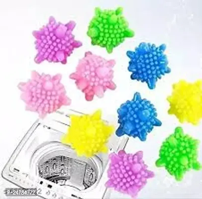 Divviks Washing Machine Ball Laundry Dryer, Wash Without Detergent - 10 Pieces (Multicolour)-thumb0