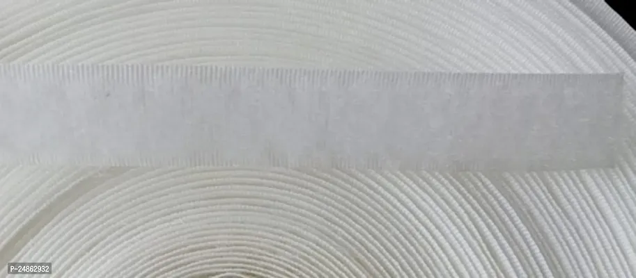 Divviks heavy grip Loop tape for stiching Window Mesh, Insect net and Multipurpose., (25 mtrs tape 20 mm width White)-thumb0