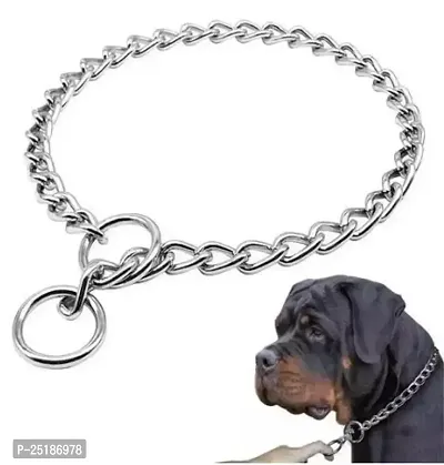 Divviks Heavy Weight Stainless Steel Chain, Dogs Leash Chain, Heavy Duty Dog Chain with both Corner Rings for Multipurpose Use(Length - 5 Feet)-thumb0