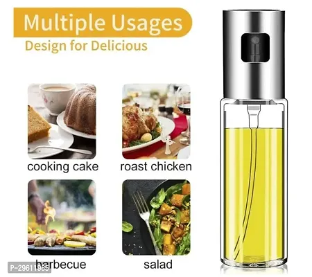 Oil Spray Bottle for Cooking, Refillable Glass Vinegar/Oil Spray Bottle (100 ml,Pk of 1)-thumb2