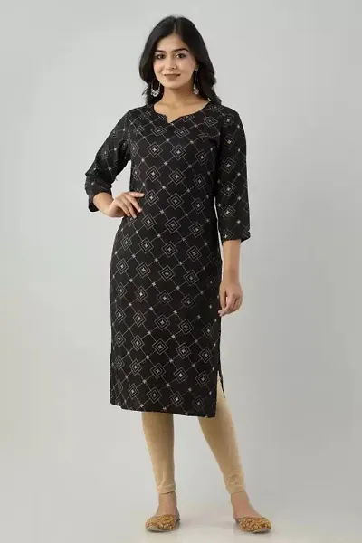 Women Viscose Rayon A-line Kurta