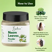 Banlieue Neem Leaves Powder Natural Herbal Powder for Skin and Hair Care-thumb2