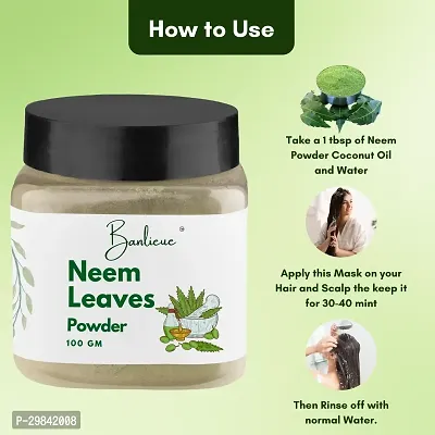 Banlieue Neem Leaves Powder Natural Herbal Powder for Skin and Hair Care-thumb3