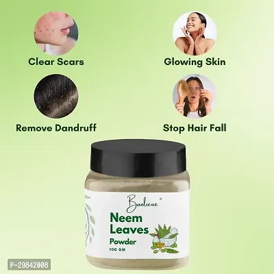 Banlieue Neem Leaves Powder Natural Herbal Powder for Skin and Hair Care-thumb4