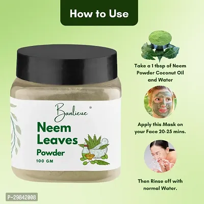 Banlieue Neem Leaves Powder Natural Herbal Powder for Skin and Hair Care-thumb5