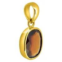 Arihant Gems & Jewels 5.25 Ratti Hessonite Garnet (Gomed) Gemstone with Panchdhatu Pendant | Natural and Certified | Astrological Gemstone | Unisex Both for Men & Women-thumb1