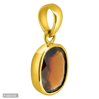Arihant Gems & Jewels 5.25 Ratti Hessonite Garnet (Gomed) Gemstone with Panchdhatu Pendant | Natural and Certified | Astrological Gemstone | Unisex Both for Men & Women-thumb2