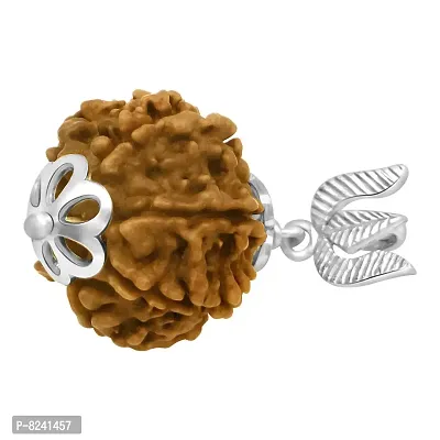 Arihant Gems & Jewels Brown 7 Mukhi Nepali Rudraksha Silver 925 Silver Pendant | Natural & Certified | Astrological Pendant | Positive Effect | Unisex Both for Men & Women-thumb4