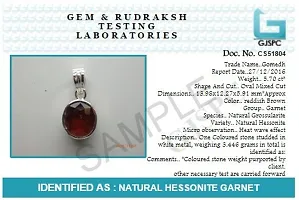 Arihant Gems & Jewels 5.25 Ratti Hessonite Garnet (Gomed) Gemstone with Panchdhatu Pendant | Natural and Certified | Astrological Gemstone | Unisex Both for Men & Women-thumb3