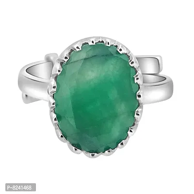 Emerald silver Ring panna ring