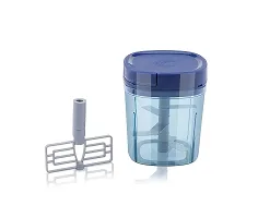 Big Size Plastic Handy Manual Chopper cum Beater with Whisker Blade and Stainless Steel Blades(Heavy Quality) :  1000 Ml | Multipurpose Vegetable Cutter-thumb2