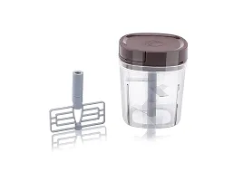 Big Size Plastic Handy Manual Chopper cum Beater with Whisker Blade and Stainless Steel Blades(Heavy Quality) :  1000 Ml | Multipurpose Vegetable Cutter-thumb3