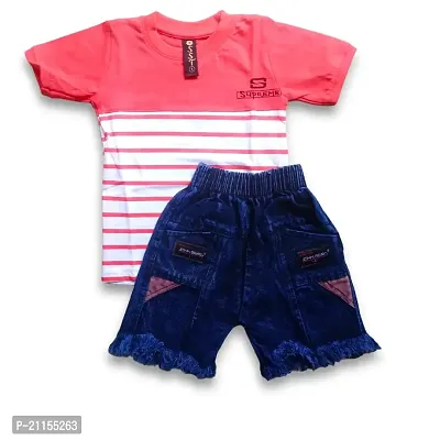 Kid clothing set for boys (5-6 Years, Pink)