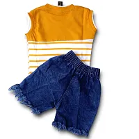 Kids T-shirt  Shorts (1-2 Years, Yellow)-thumb1