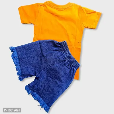 Yellow T Shirt and Shorts Set-thumb2
