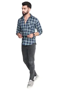 Trendy Polycotton Checkered Casual Shirt For Men-thumb3