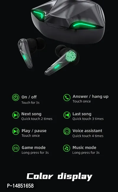 TWS GAMING + LISTNING DUAL MODE EARBUDS BLACK Bluetooth Headset