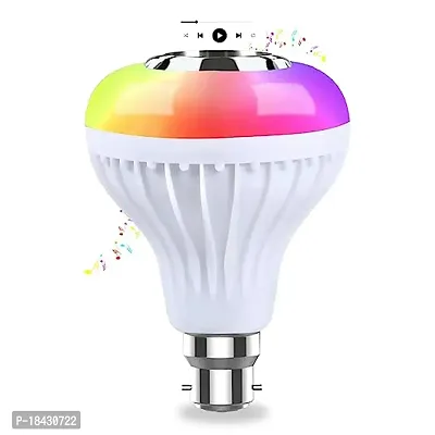 Wireless Bluetooth LED Music Bulb Colourful Lamp Built-in Audio Speaker Music Player With Remote Control-thumb0