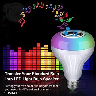 Wireless Bluetooth LED Music Bulb Colourful Lamp Built-in Audio Speaker Music Player With Remote Control