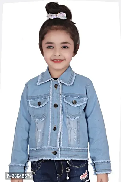 Exclusive Range Stylish  Good Quality Denim Jacket For Girls  Boy-thumb0