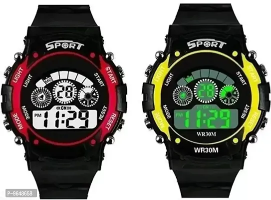 Stylish Digital Watch And 7 Light Digital Watch For Kids-thumb0