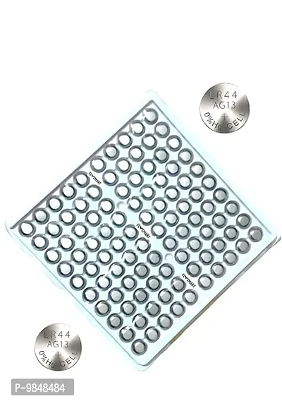 Buy AG13 (LR-44) 1.5v Alkaline Button Cell Equivalent to Battery LR44 A76  AG13, G13A SR1154 357 for Calculator, Toy Cell Battery 0% Hg -100 Pcs.  Online In India At Discounted Prices