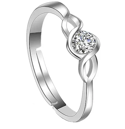 Sterling Plated Adjustable Ring For Women and Girls