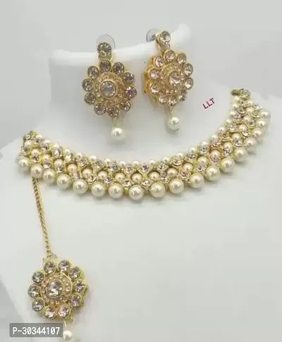 Stylish Golden Alloy  Jewellery Set For Women-thumb0