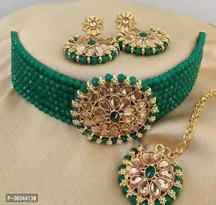 Stylish Green Alloy  Jewellery Set For Women-thumb0