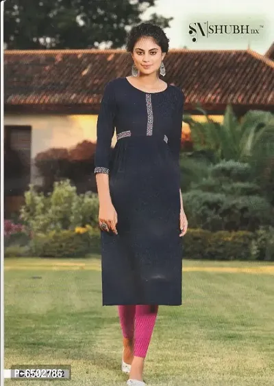 LIFE STYLE RAYON KURTI-thumb0