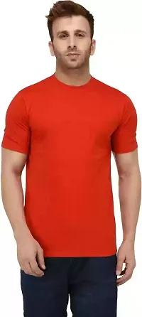 WHALEBONE Men's Regular Fit Super Combed Round Neck Half Sleeve Solid T-Shirt