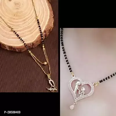 V Letter Alphabet Mangalsutra With Gift Of Couple Propose In Heart Mangalsutra Combo