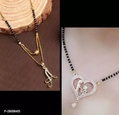 A Letter Alphabet Mangalsutra With Gift Of Couple Propose In Heart Mangalsutra Combo-thumb0