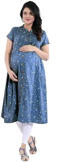 Fancy Rayon Maternity Kurti for Women-thumb0