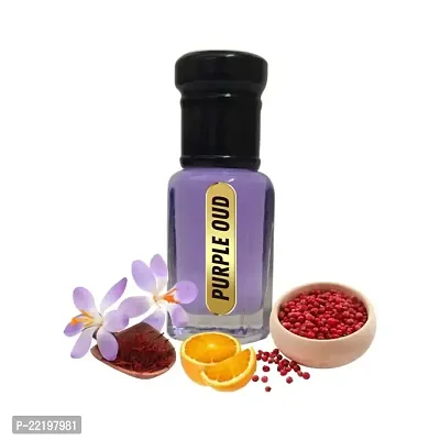 Purple Oud Attar Roll On Perfume, Free From Alcohol, 18+ Hour Long Lasting Fragrance For Unisex (Pack of 1)-thumb0