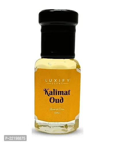 LUXIFY SCENT Oud Kalemat Attar | Designer Perfume Oil | Alcohol Free | 24+ Hours Lasting | 6ml (Pack of 1)