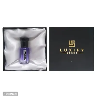 LUXIFY Scent Purple Oud Attar | 24+ Hour Long Lasting Fragrance For Unisex (Roll on, 6ml)