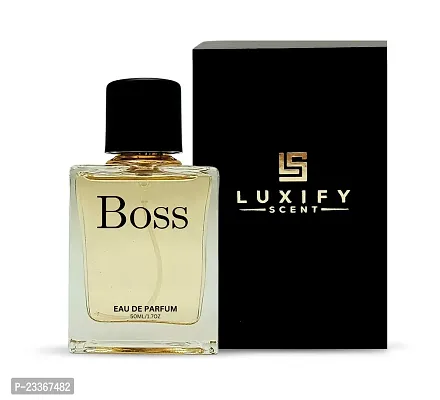 LUXIFY SCENT Boss Men Perfume | Citrus, Aquatic  Marine Notes | Long-Lasting | Luxury Gift Pack | Perfect for Gifting | Eau de Parfum | 50ML