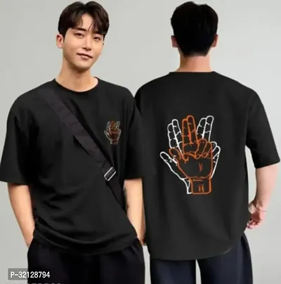 Reliable Black Polyester Printed T-Shirt For Men-thumb0