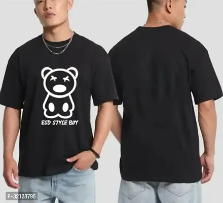 Reliable Black Polyester Printed T-Shirt For Men-thumb0