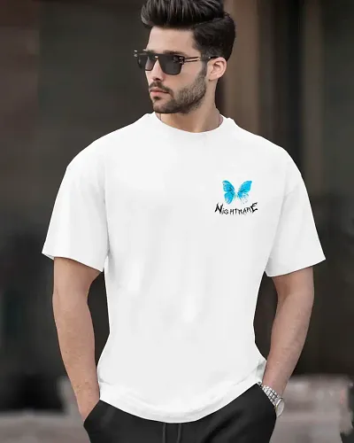 Reliable White Polyester Printed T-Shirt For Men