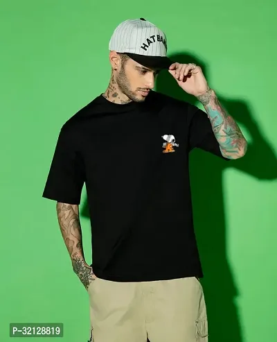 Reliable Black Polyester Printed T-Shirt For Men