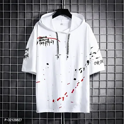 Reliable White Polyester Printed T-Shirt For Men-thumb0